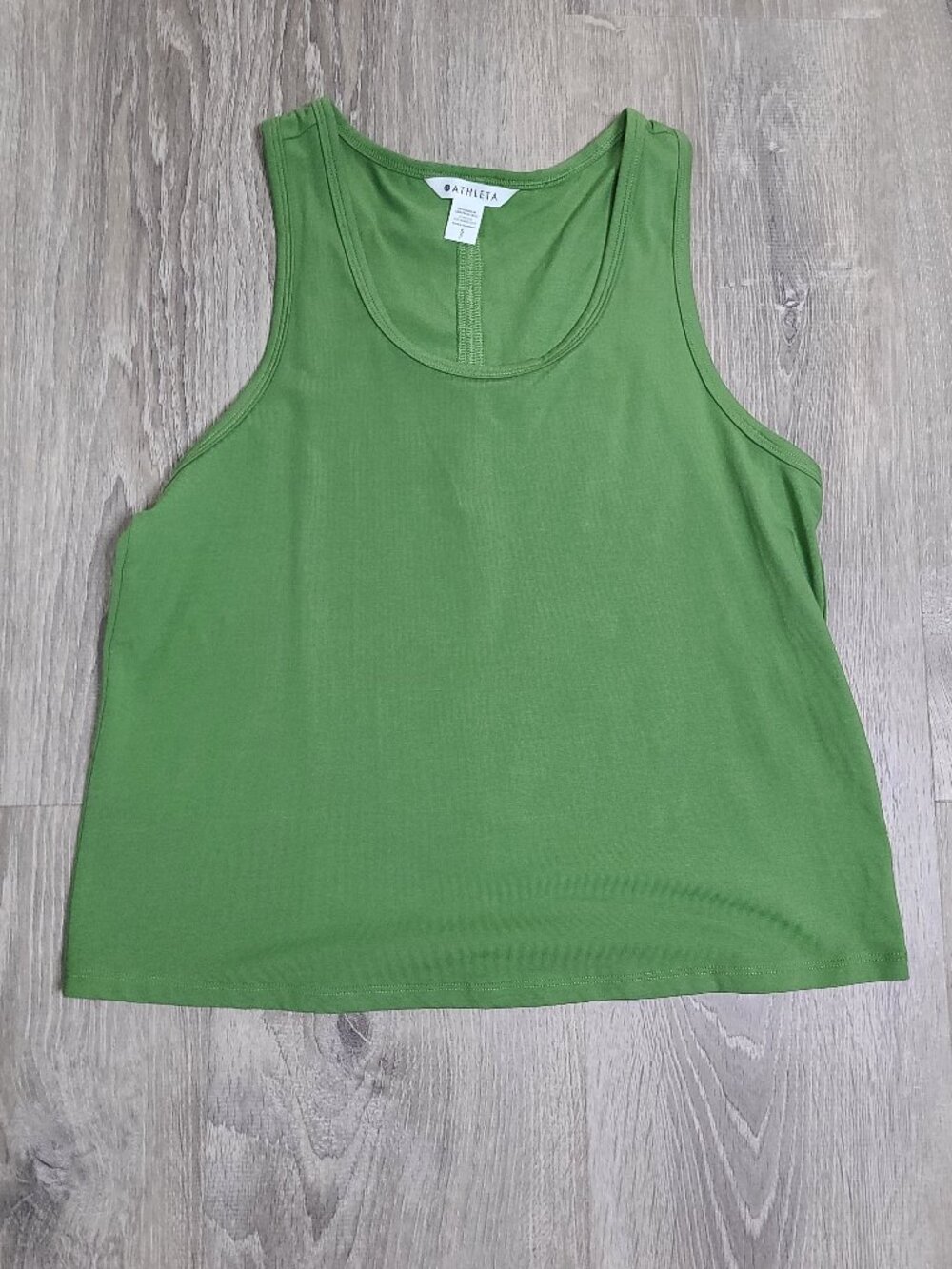 Athleta Green Scoop Neck Sleeveless Workout Tank Top Activewear - Size Small